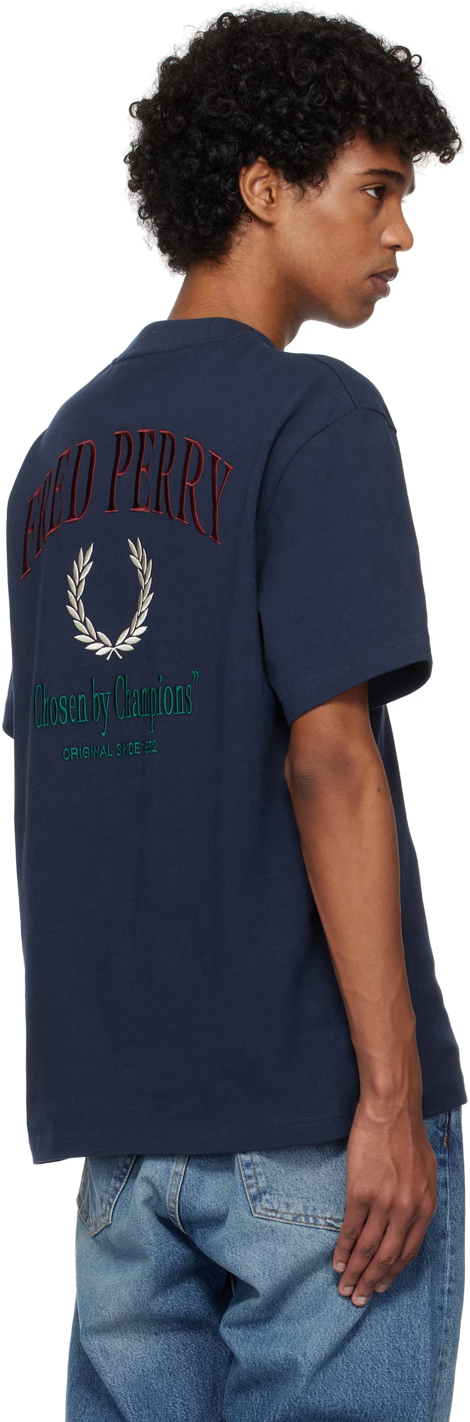 Blue Embroidered T-shirt