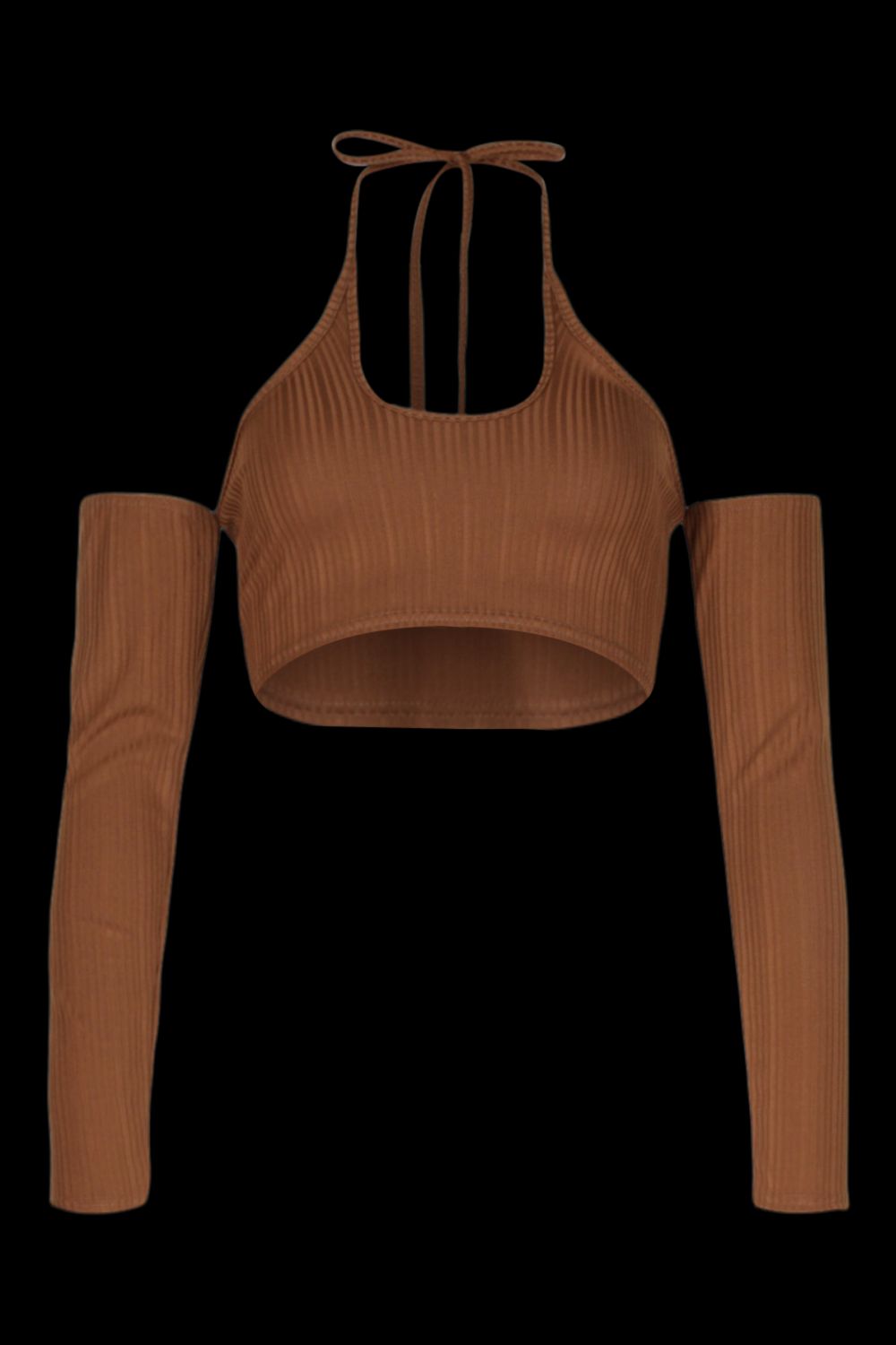 Ribbed Halter Crop Top