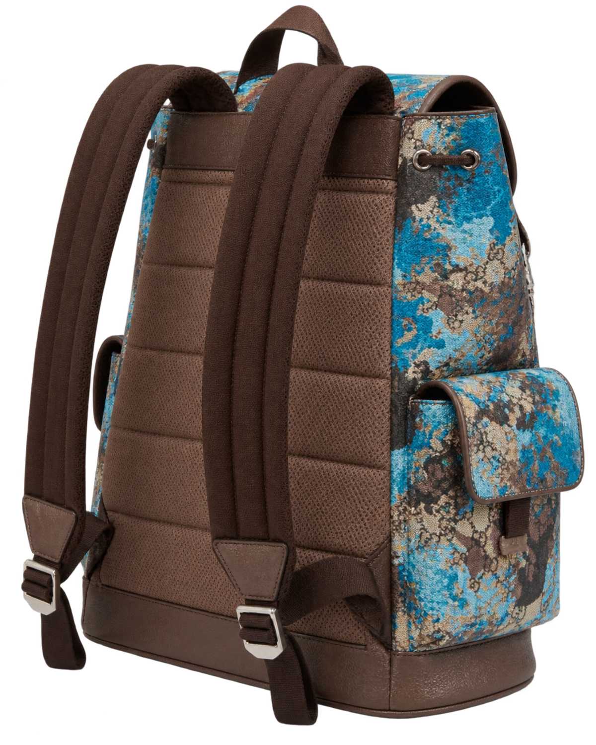 GG Camo Print Coated Canvas Ophidia Large Backpack Bag