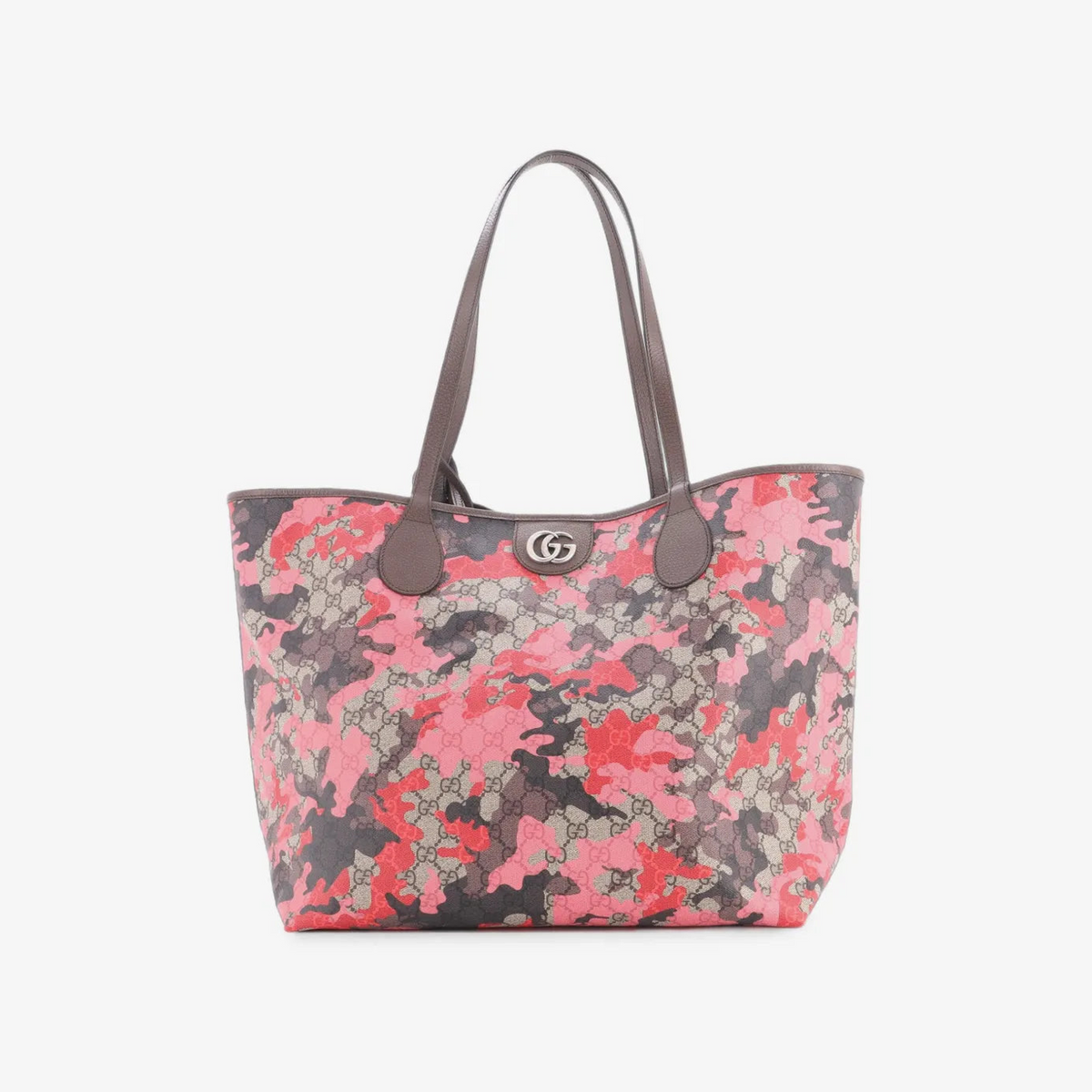 GG Open GG Camouflage Coated Canvas Large tote bag