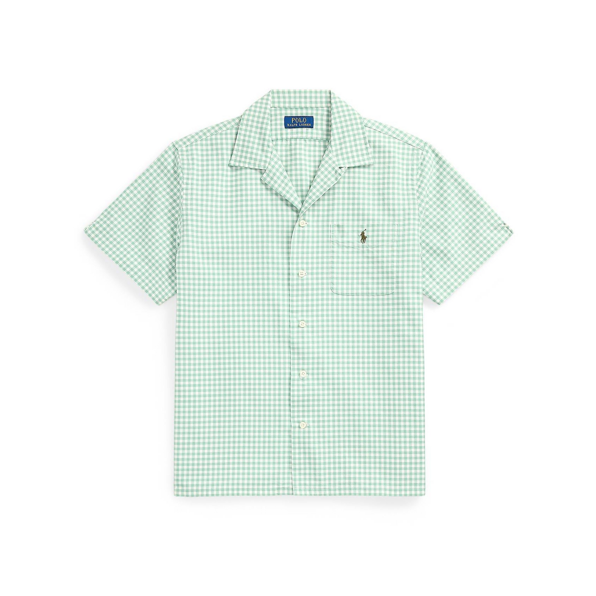 Gingham Short-Sleeve Patterned Shirt