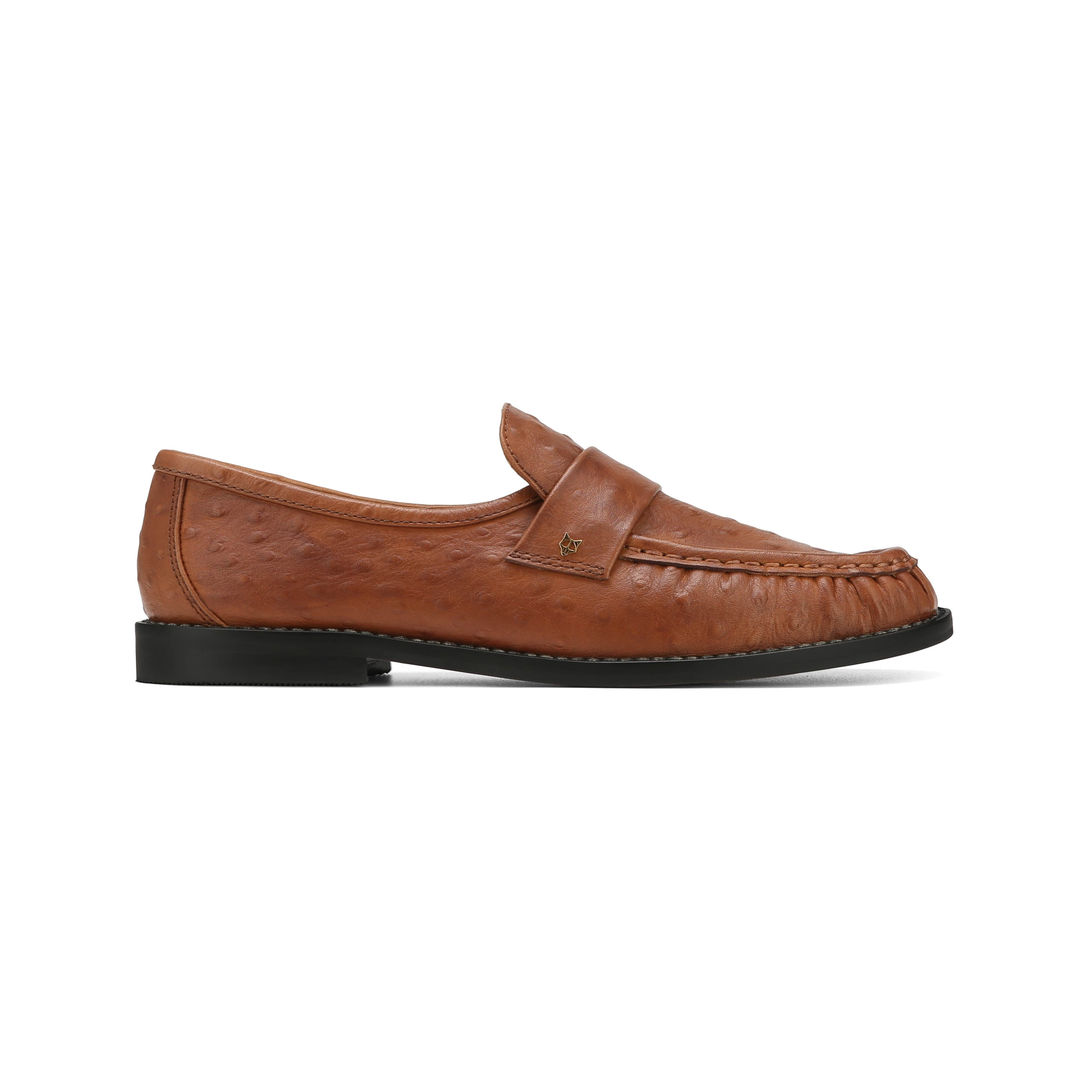 Goldie Ostrich Print Leather