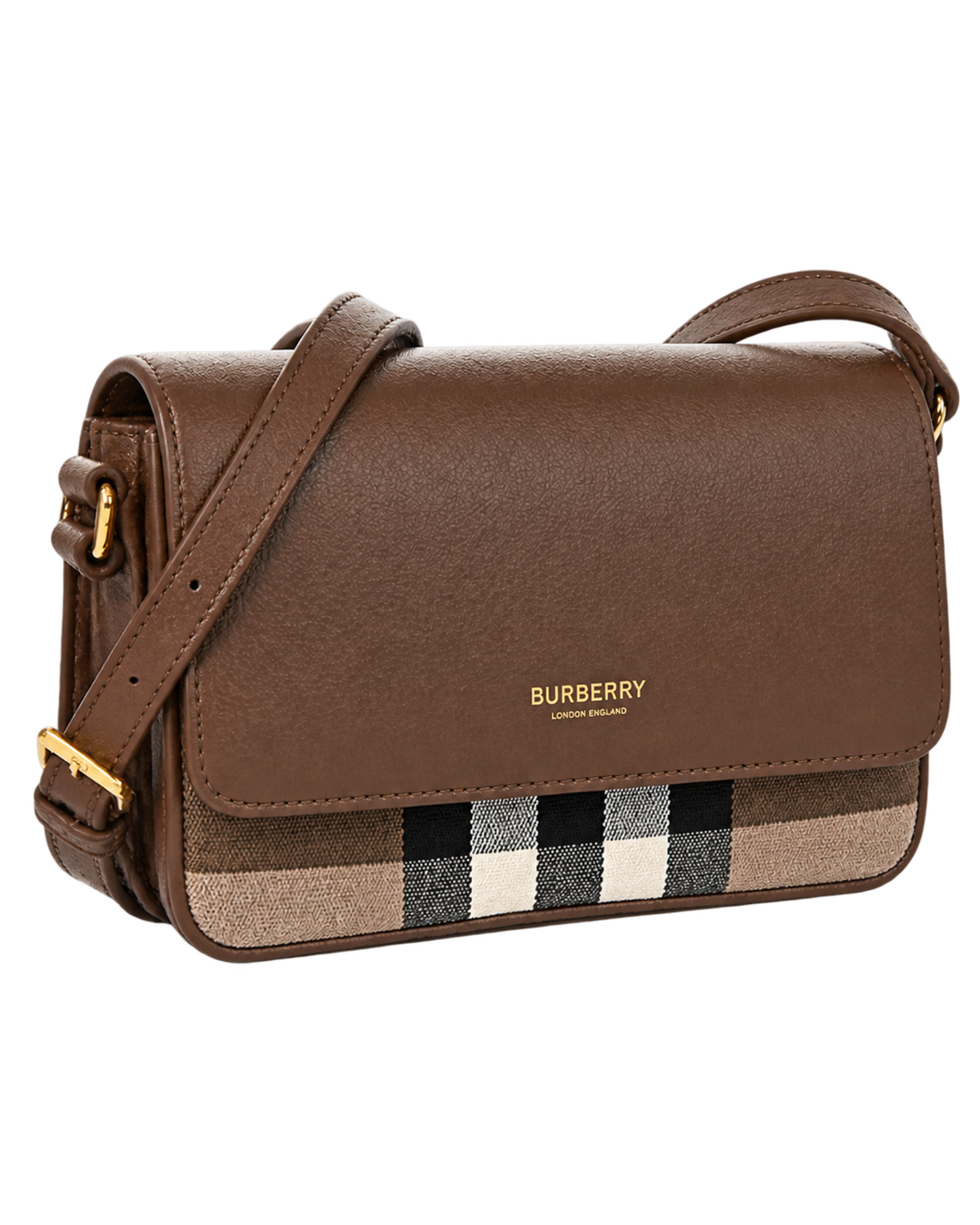 Grained Calfskin House Check Tartan Mix New Hampshire Earth