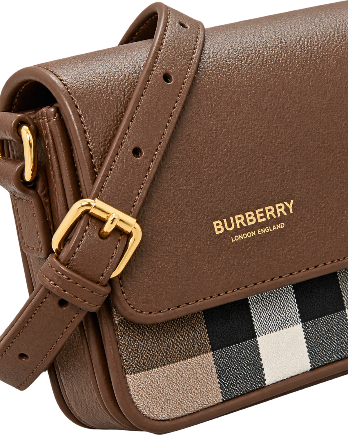Grained Calfskin House Check Tartan Mix New Hampshire Earth