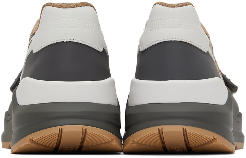 Burberry Gray Ramsey Check Sneakers