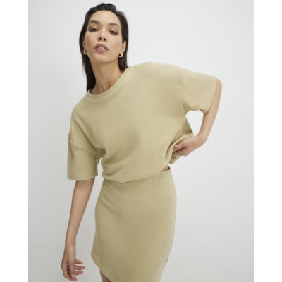 Green Bubble Hem Cosy T-Shirt