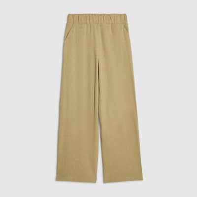 Green Cosy Wide Leg Joggers