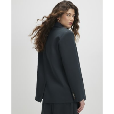 Green Long Sleeve Oversized Blazer