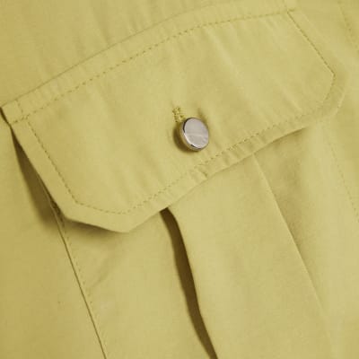 Green Long Sleeve Utility Pocket Shirt