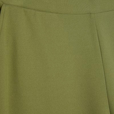 Green Ponte Wide Leg Trousers