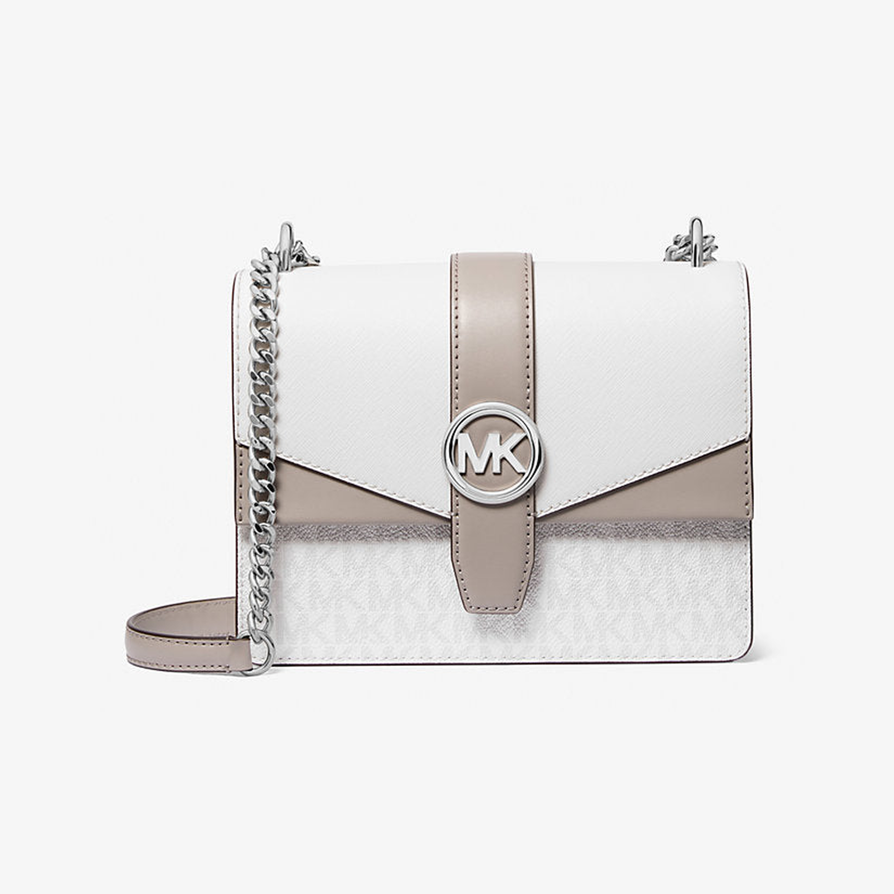 Greenwich Small Color-Block Signature Logo Crossbody Bag