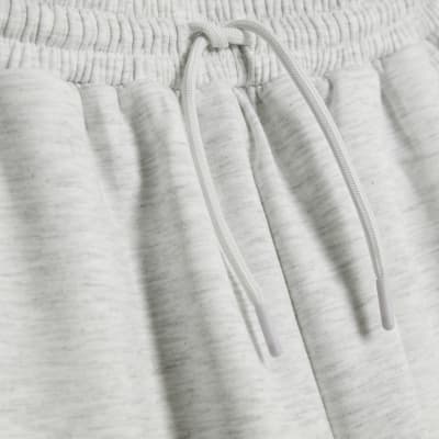 Grey Premium Drawstring Wide Leg Joggers