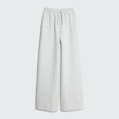 Grey Premium Drawstring Wide Leg Joggers