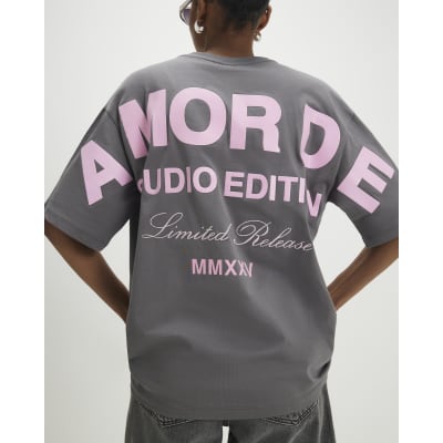 Grey Studio Graphic Oversized T-shirt