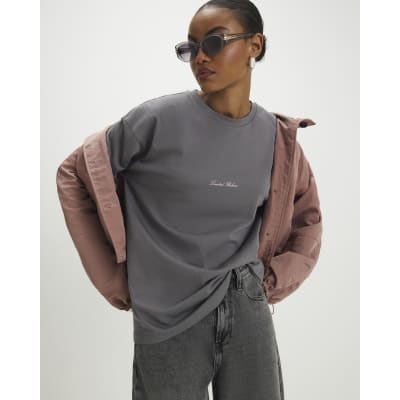 Grey Studio Graphic Oversized T-shirt