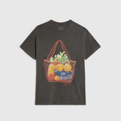 Grey Washed Fruit Basket T-Shirt