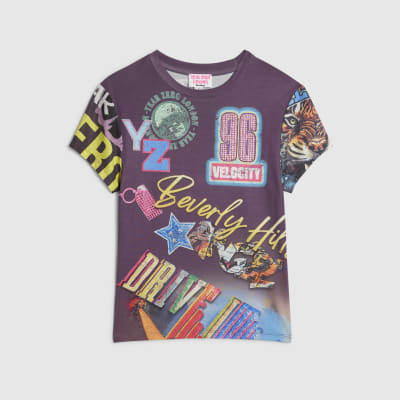 Grey Year Zero Print Fitted T-Shirt