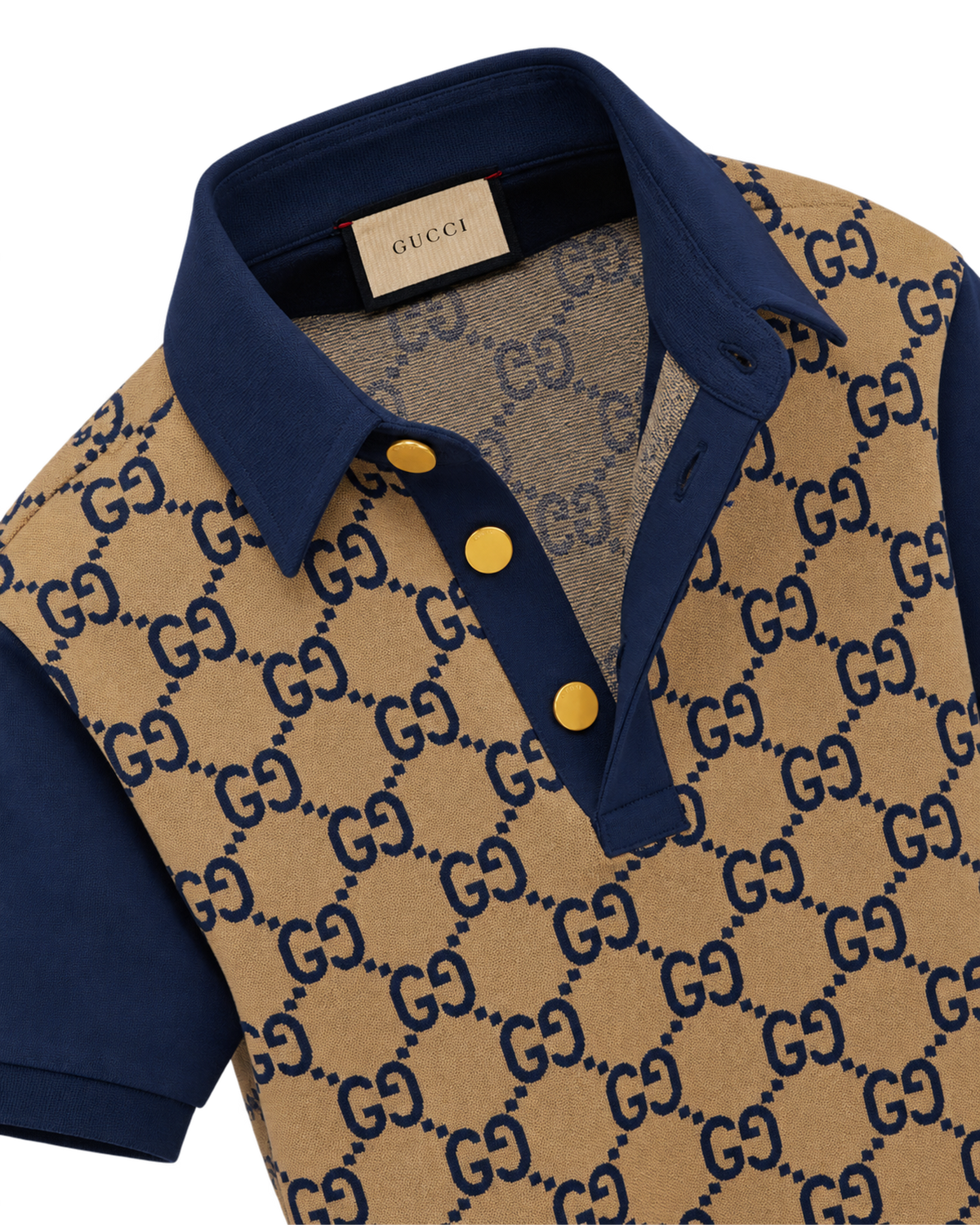 GUCCI - Maxi Gg Silk & Cotton Polo Shirt