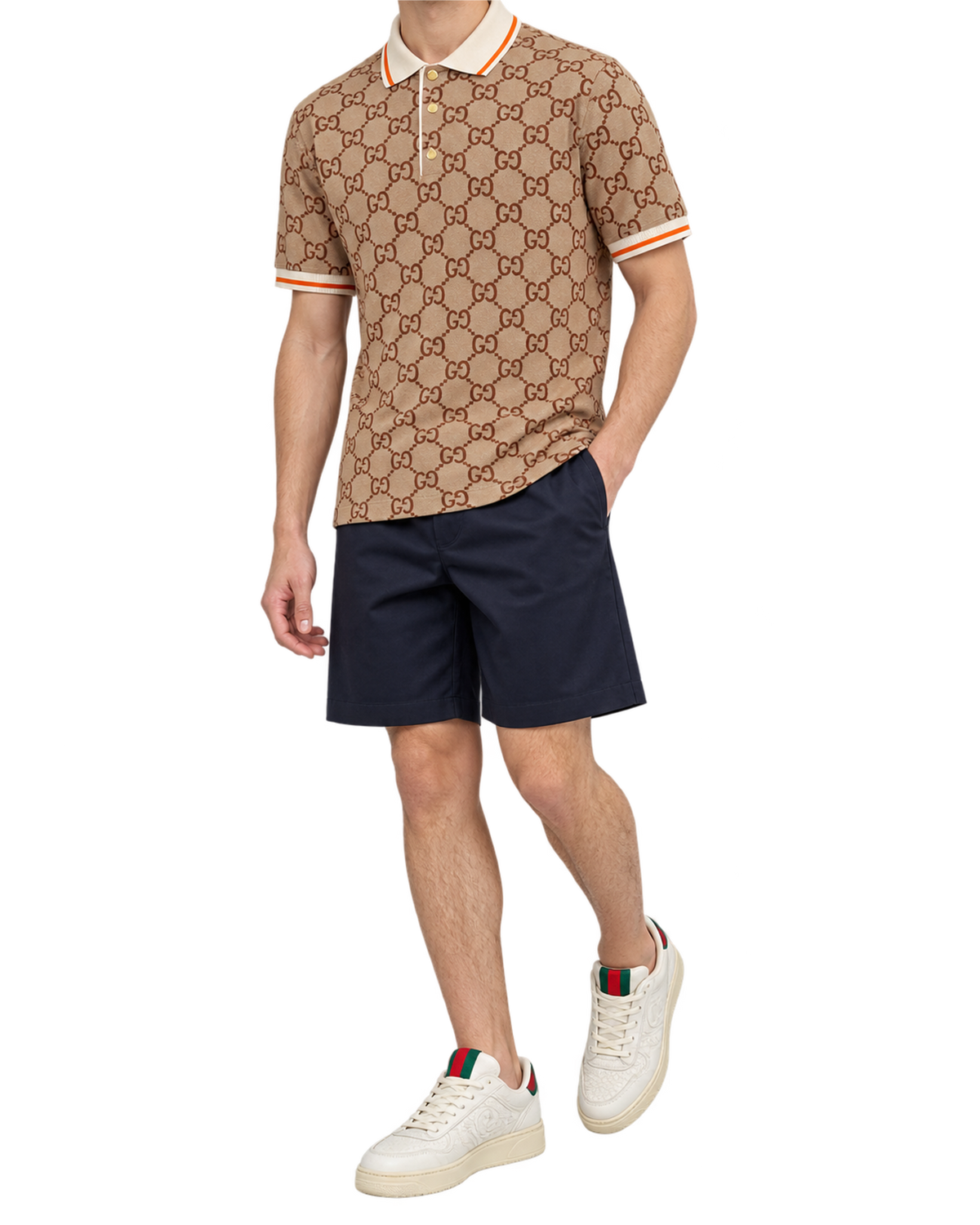 Gucci Polo Shirt Beige Mens