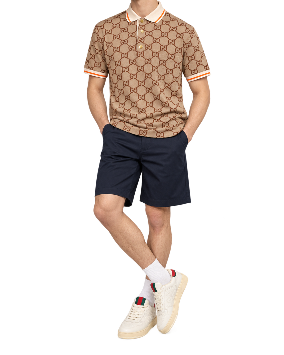 Gucci Polo Shirt Beige Mens
