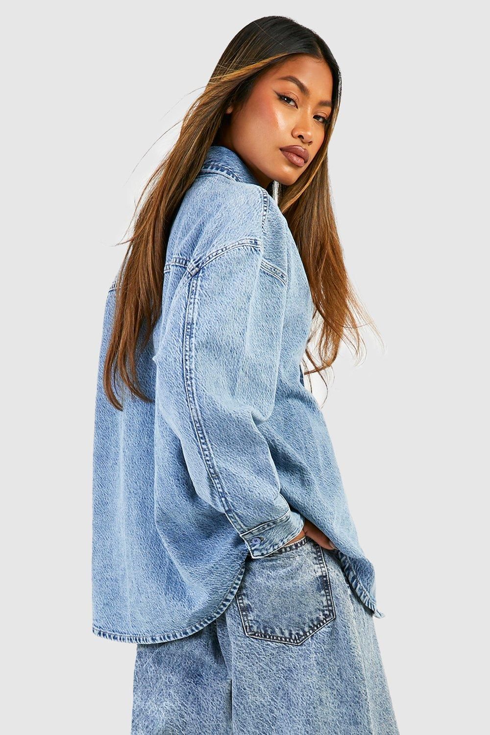 Boohoo Basics Oversized Denim Shirt