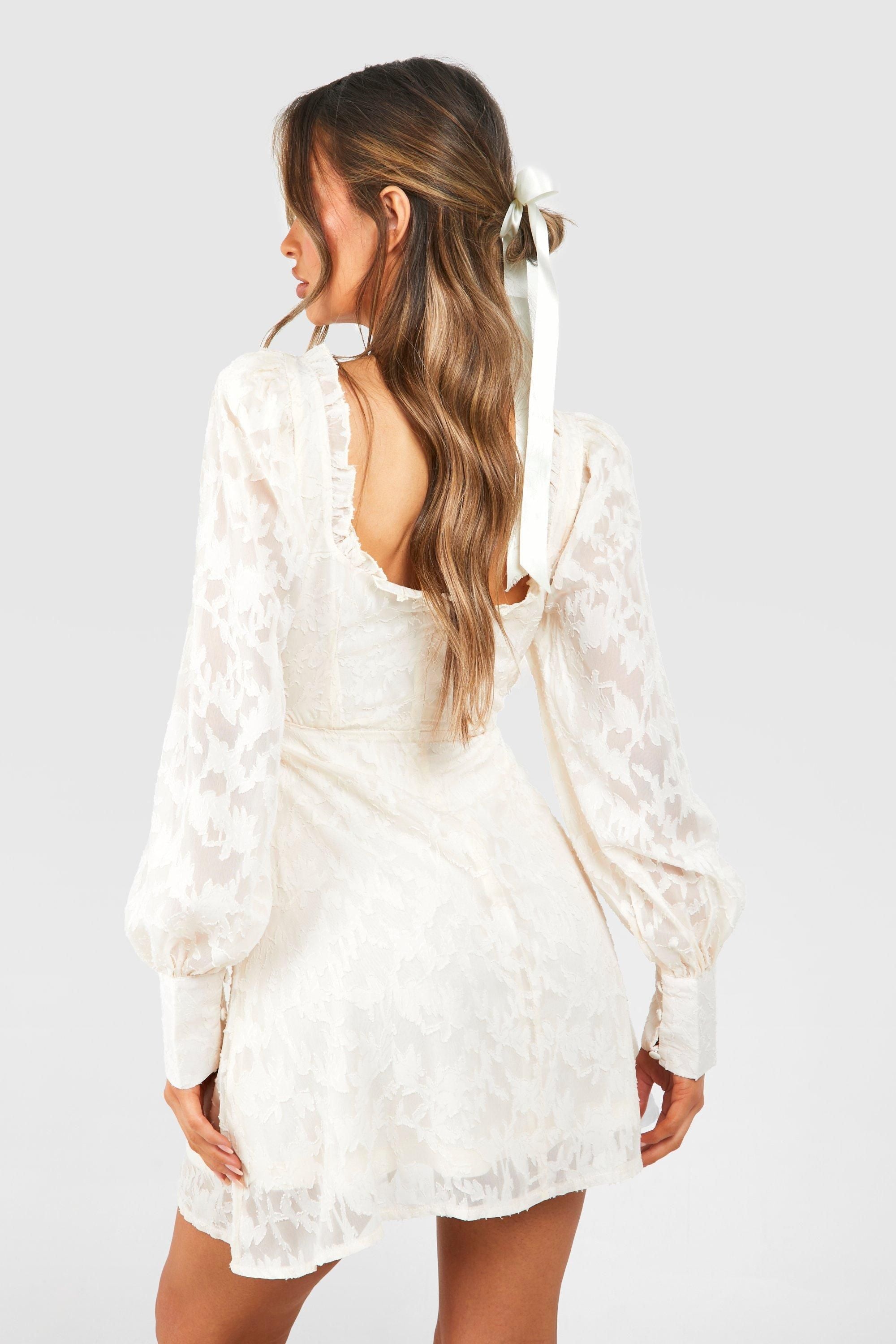 Textured Corset Milkmaid Mini Dress