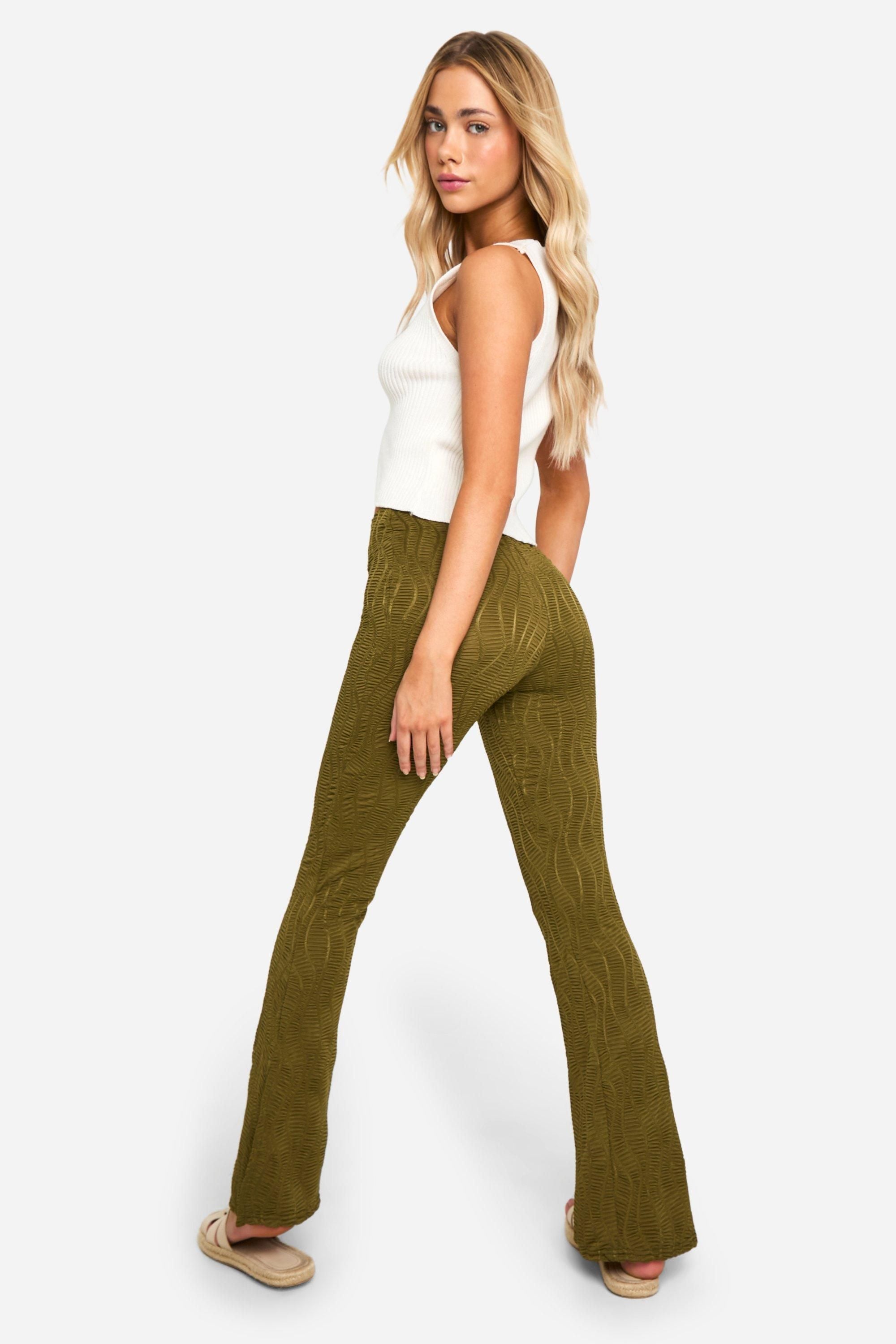 Wave Plisse Flared Trouser