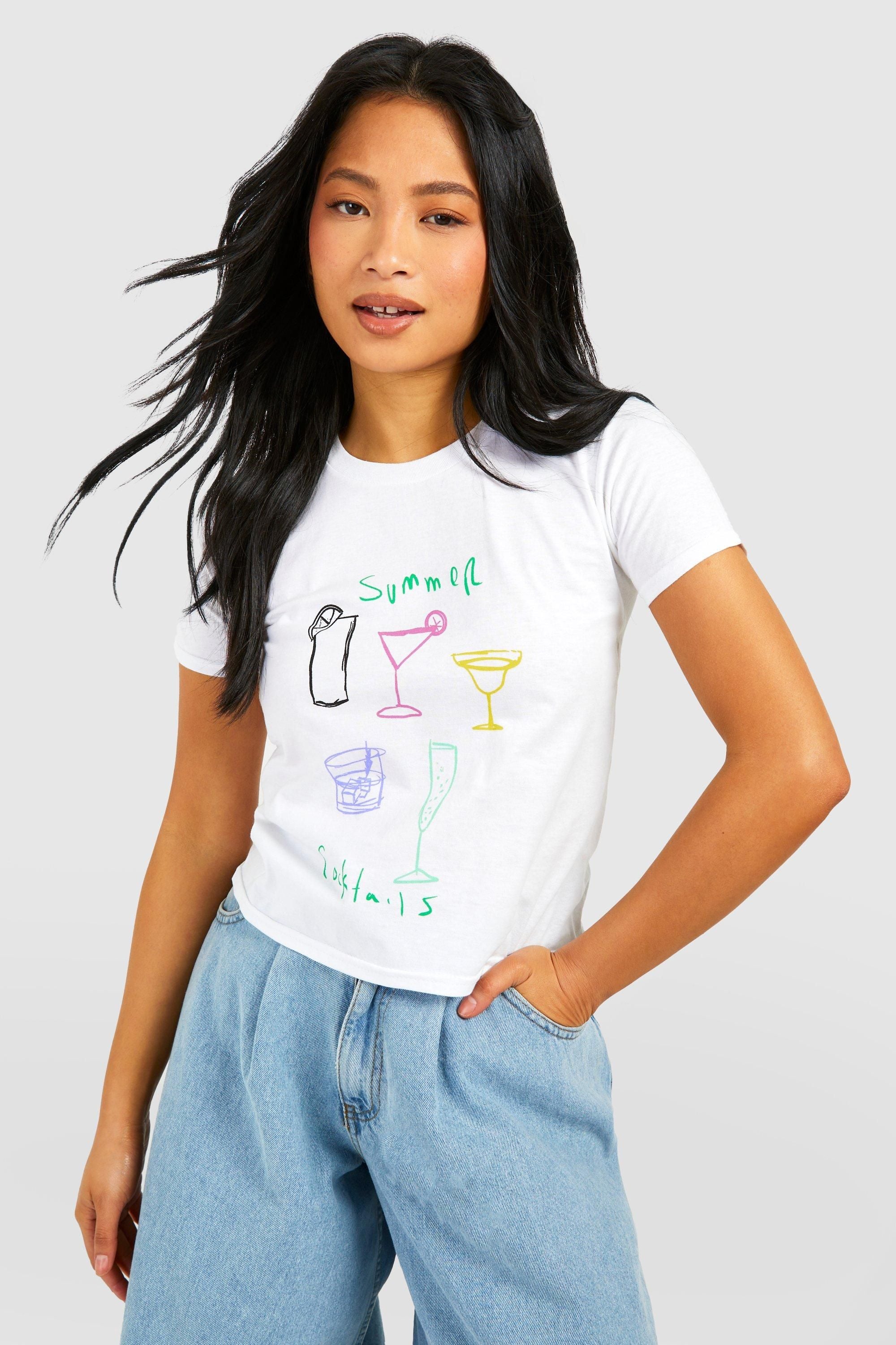 Petite Summer Cocktails Baby Tee