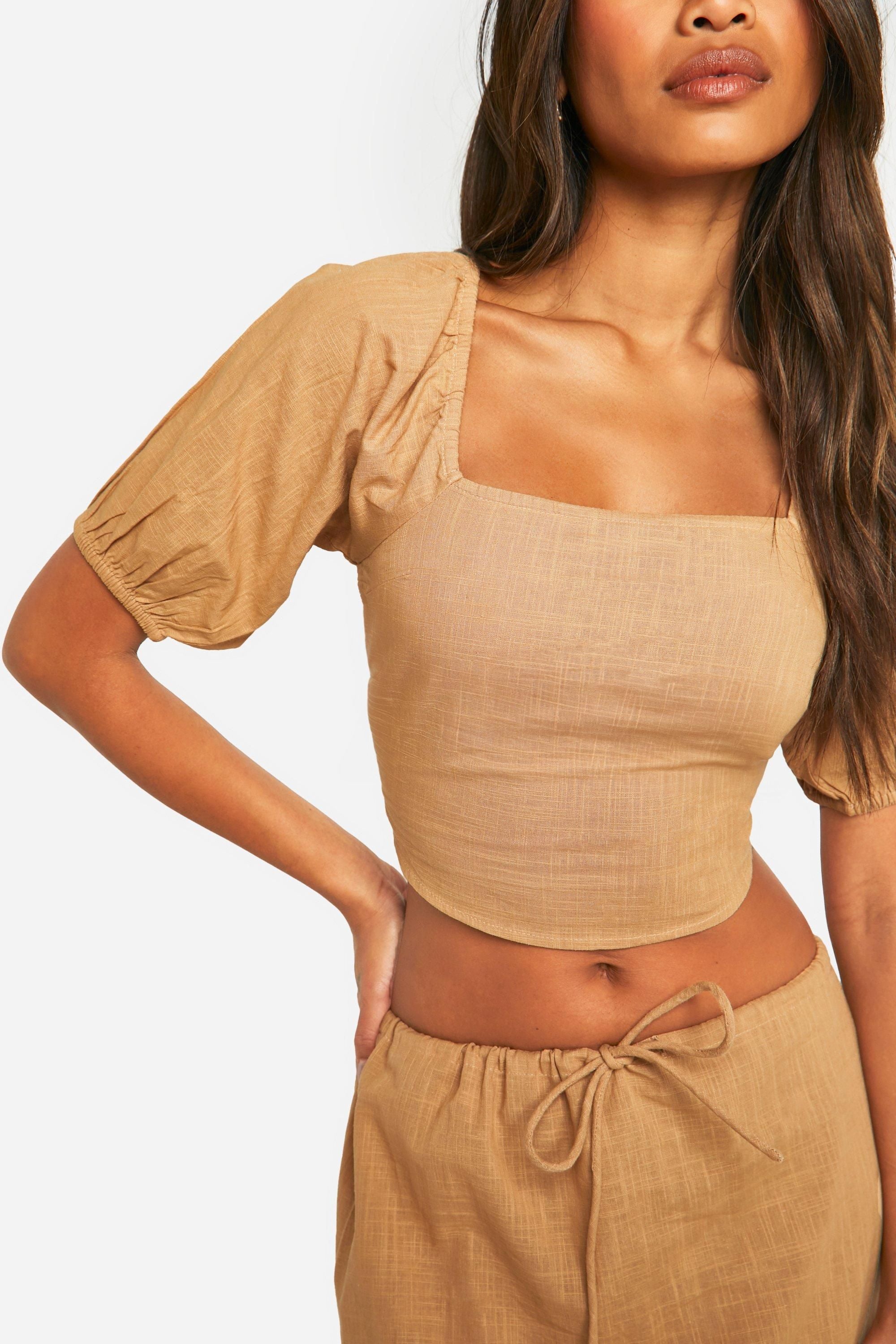 Milkmaid Back Tie Detail Top