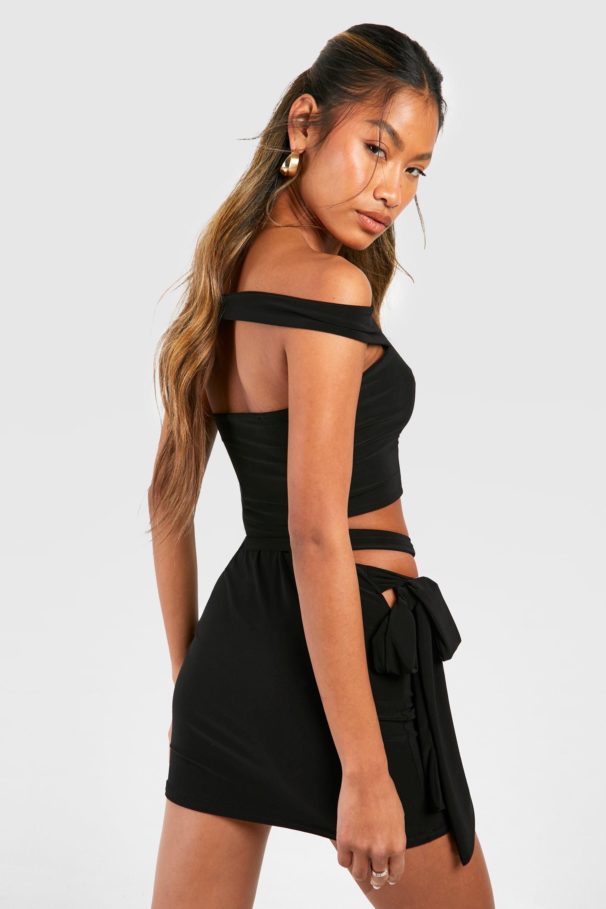 Bow Tie Side Mini Skirt
