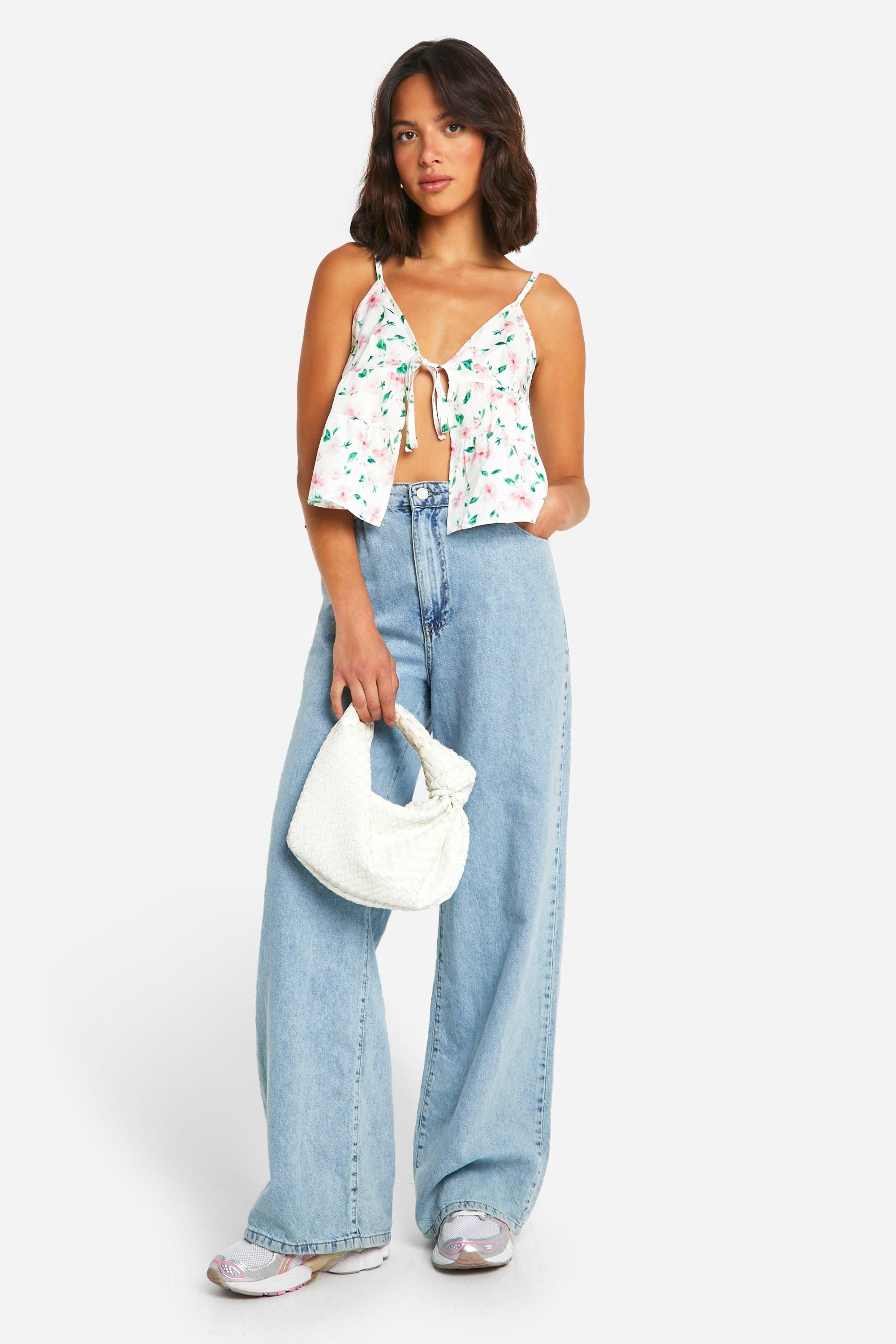 Floral Tie Front Cami