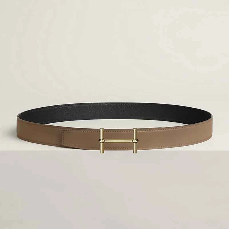 H d'Ancre belt buckle & Reversible leather strap 32 mm