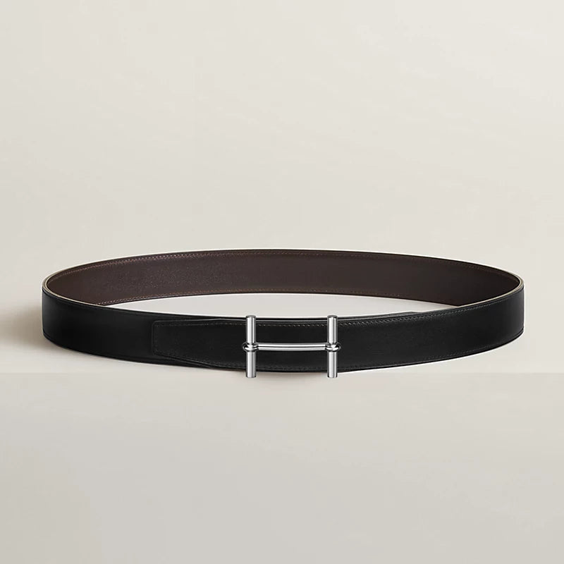 H d'Ancre belt buckle & Reversible leather strap 32 mm