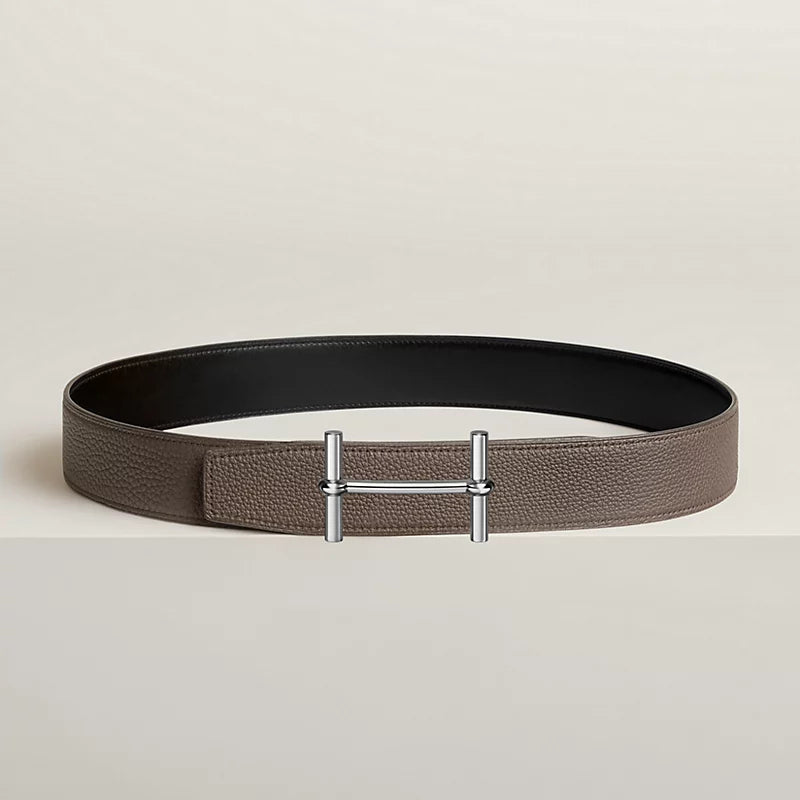 H d'Ancre belt buckle & Reversible leather strap 38 mm