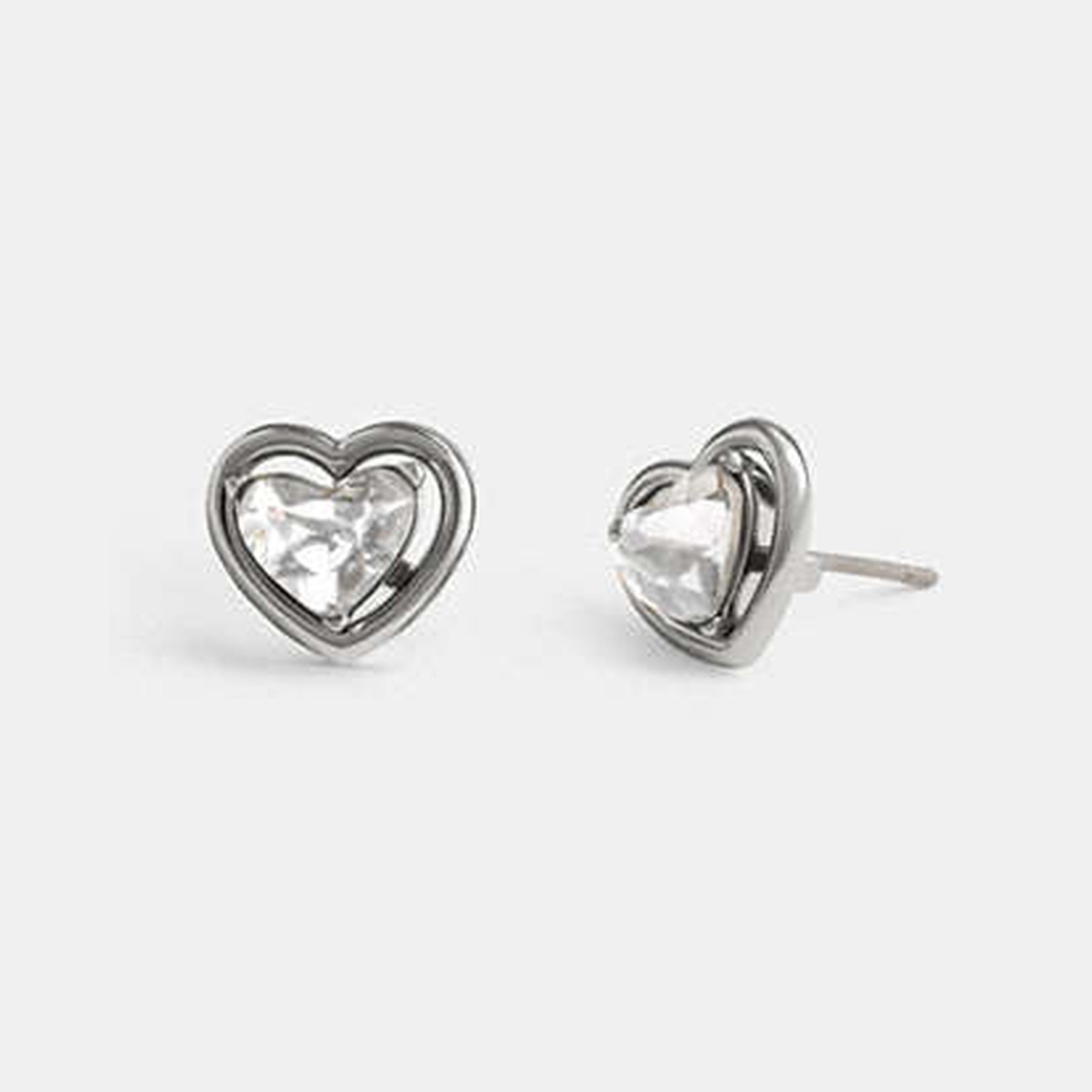 Halo Heart Stud Earrings
