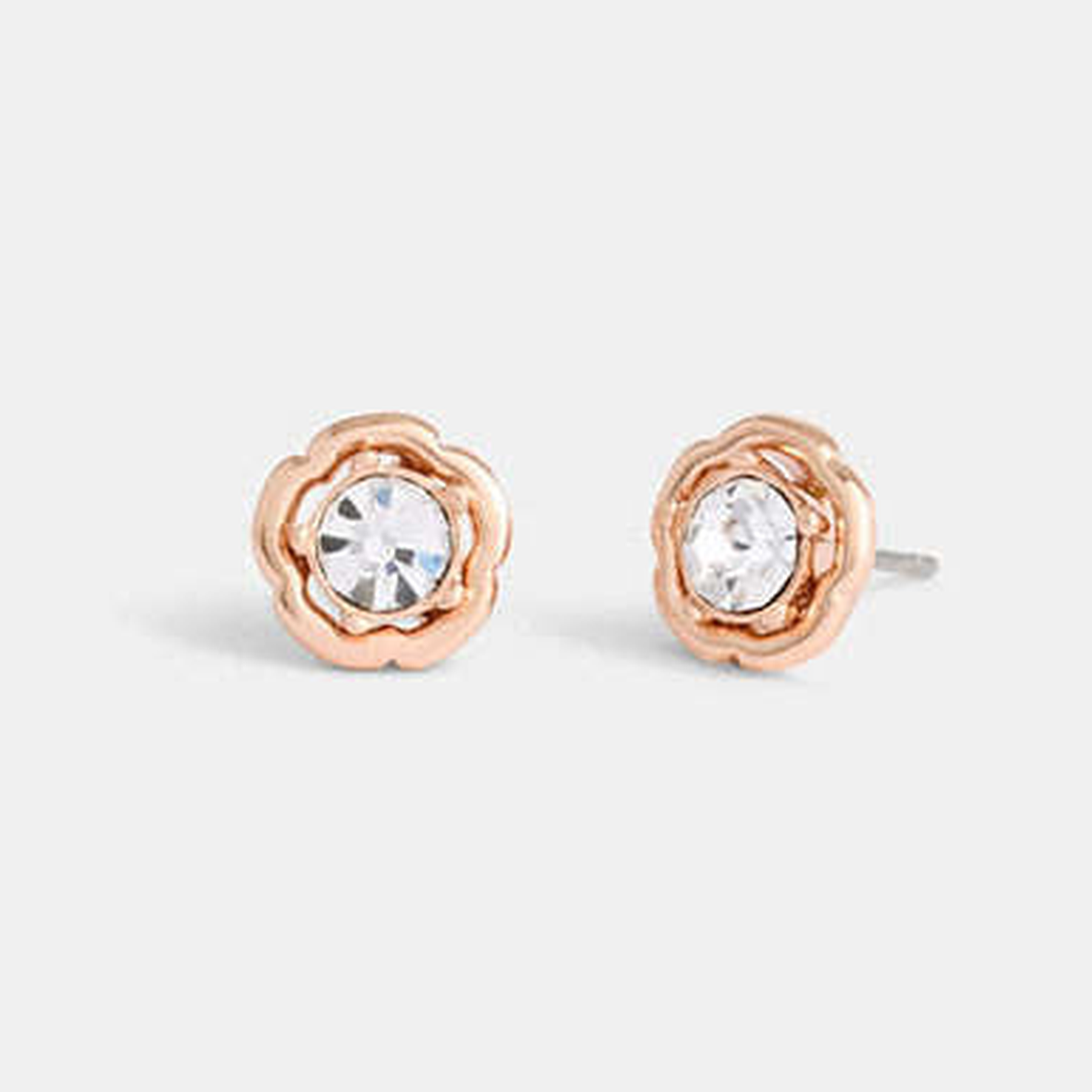 Halo Tea Rose Stud Earrings