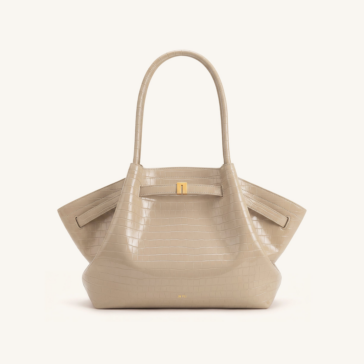 Hana Large Tote Bag - Elephant Grey Croc