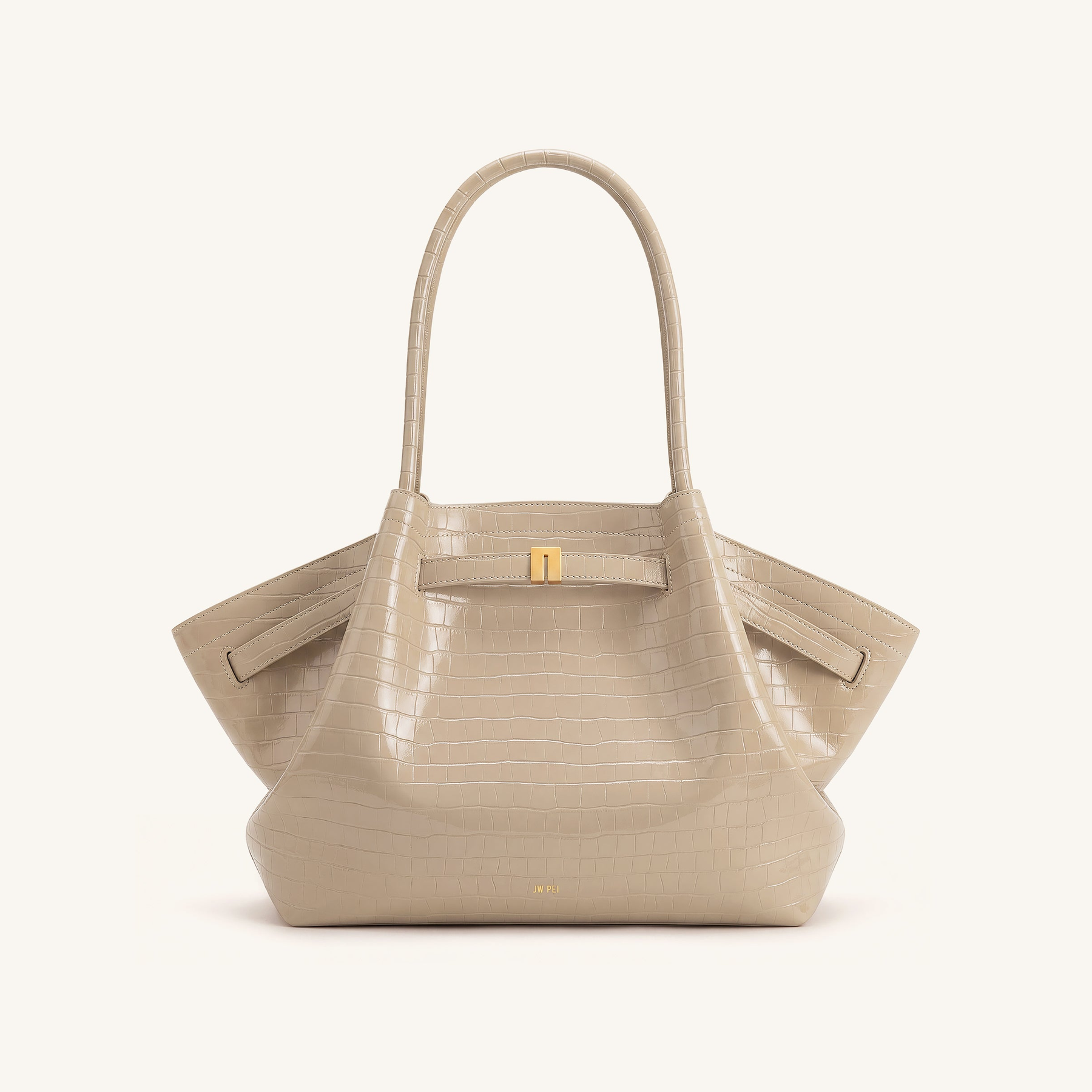 Hana Large Tote Bag - Elephant Grey Croc