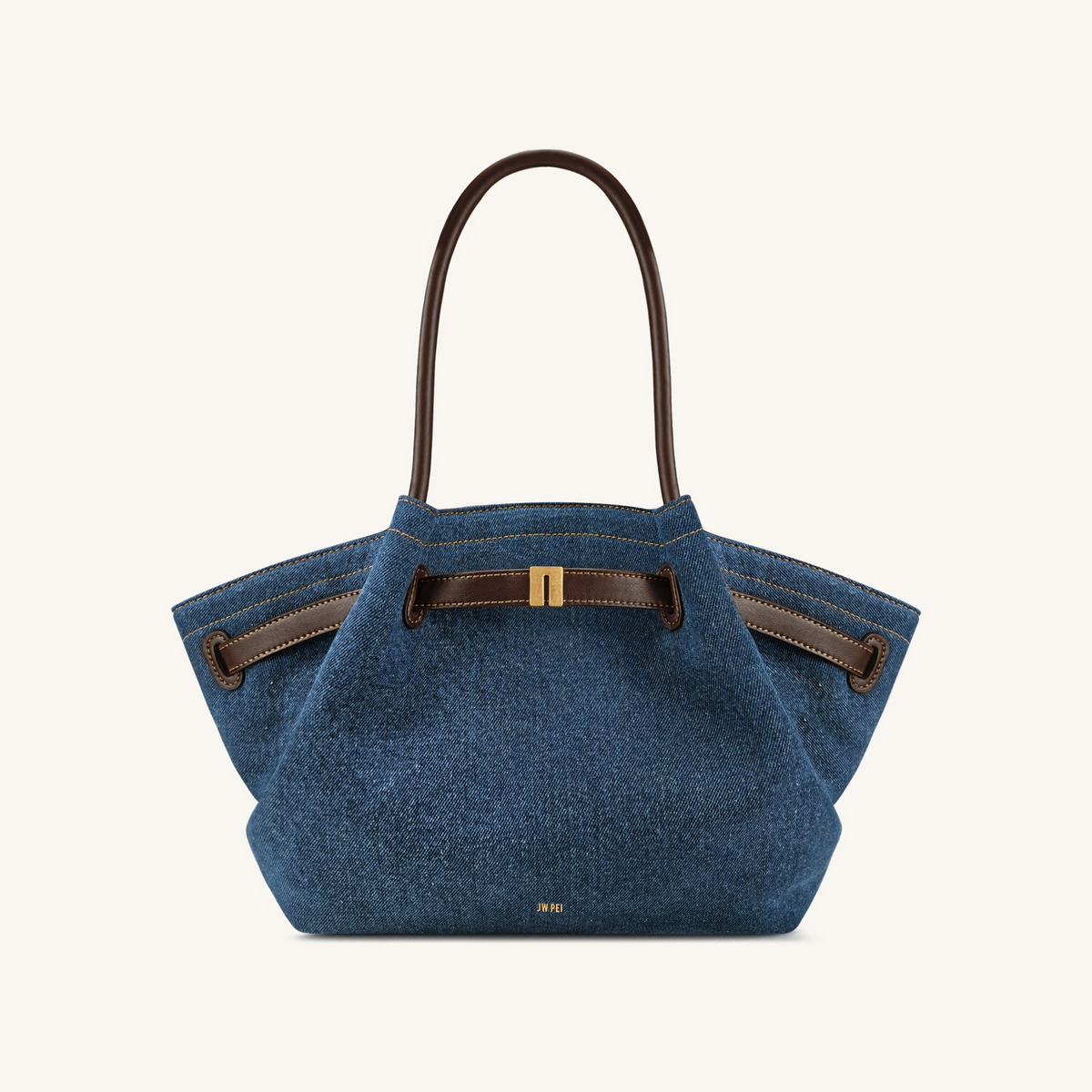 Hana Medium Denim Tote Bag - Blue Denim