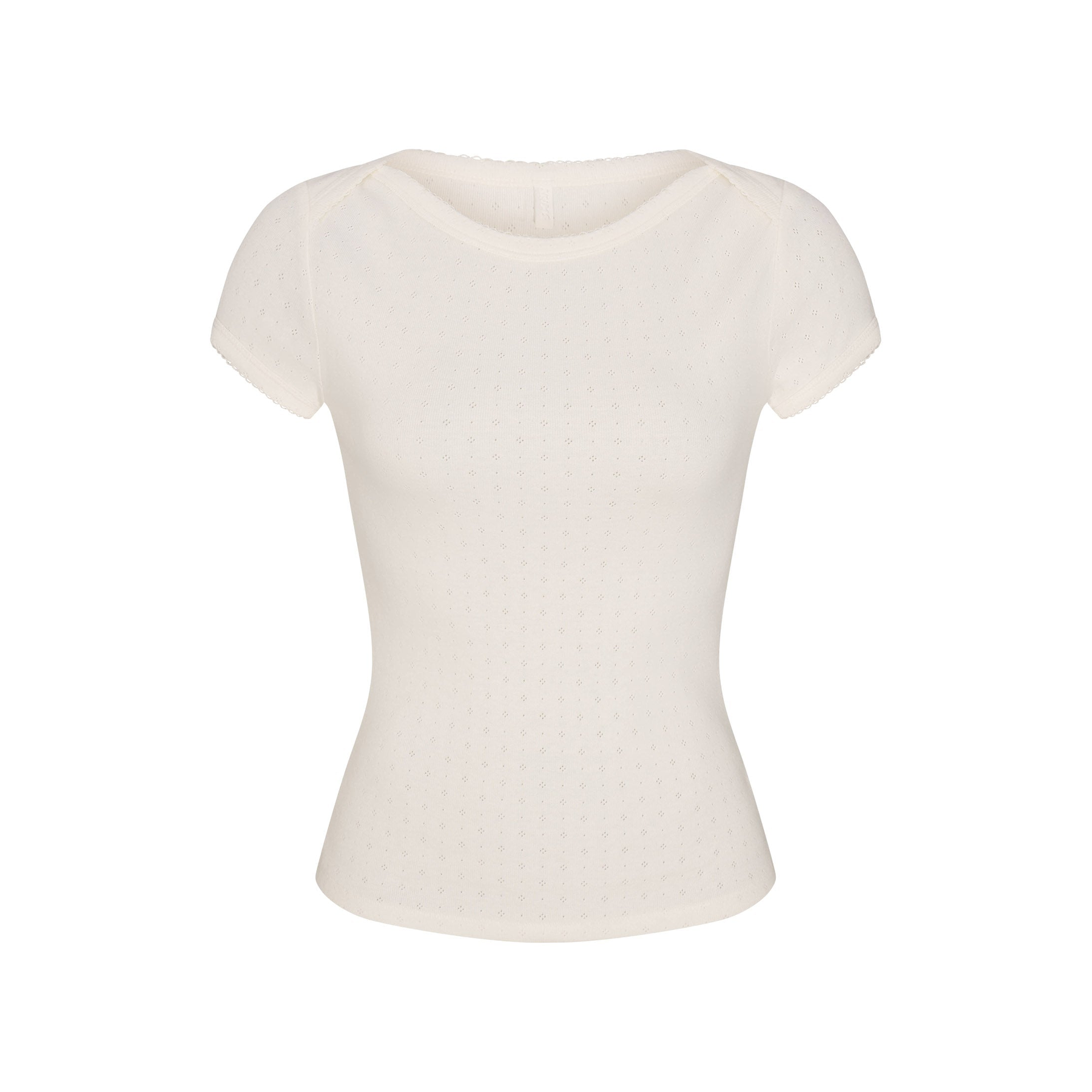 Heavy Pointelle Boatneck Tee