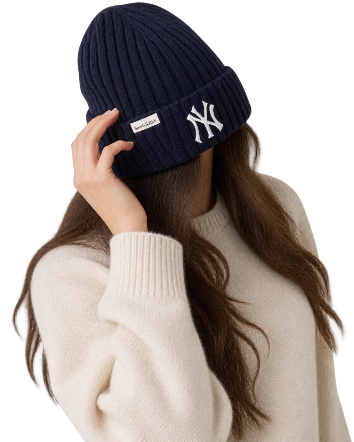 Heritage Yankees Serif Cashmere Beanie - Navy/White