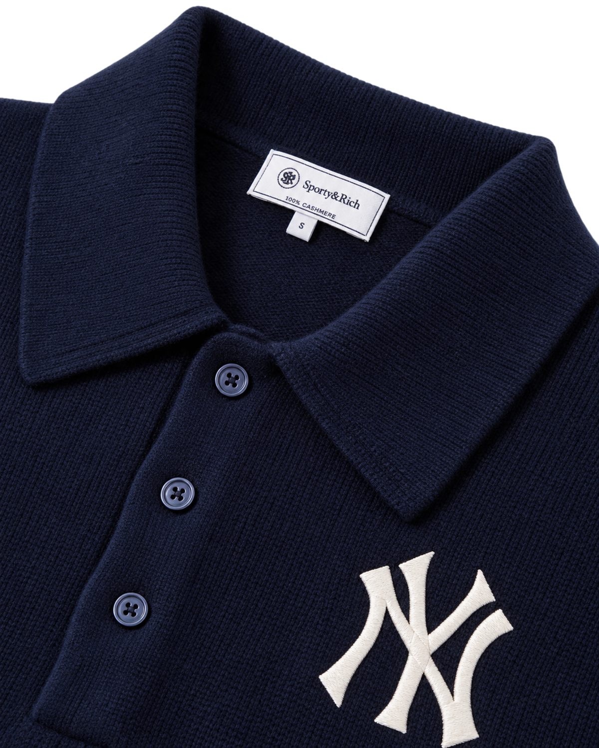 Heritage Yankees Serif Cashmere Polo - Navy/White