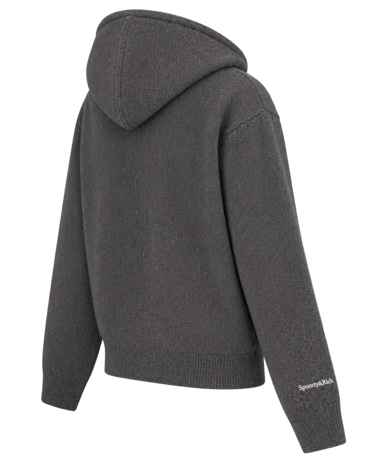 Heritage Yankees Serif Cashmere Zip Hoodie - Dark Grey/White