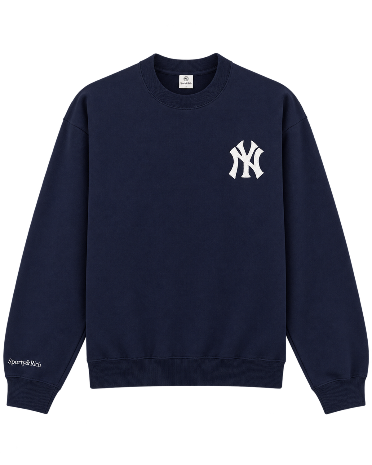 Heritage Yankees Serif Crewneck - Navy/White