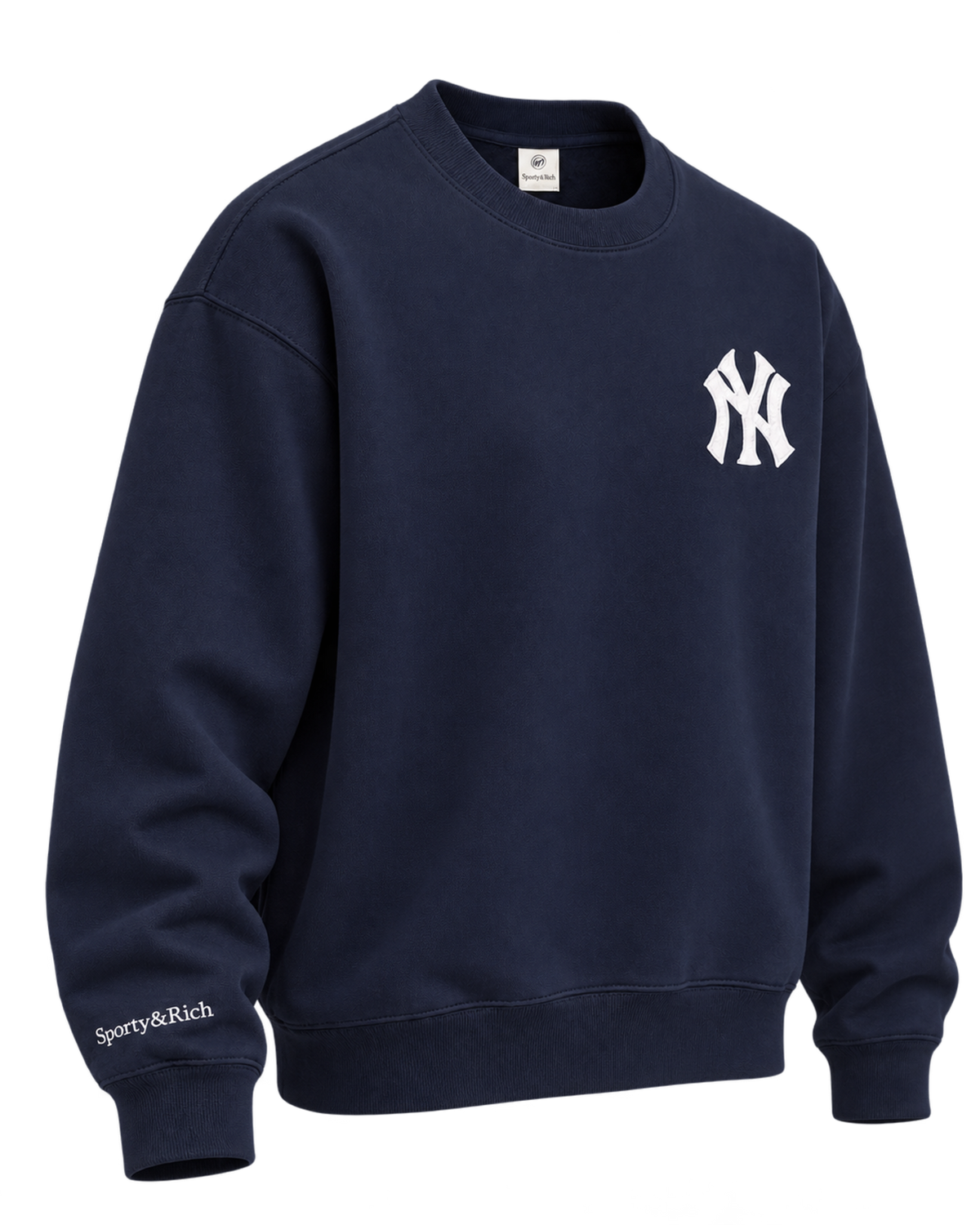 Heritage Yankees Serif Crewneck - Navy/White