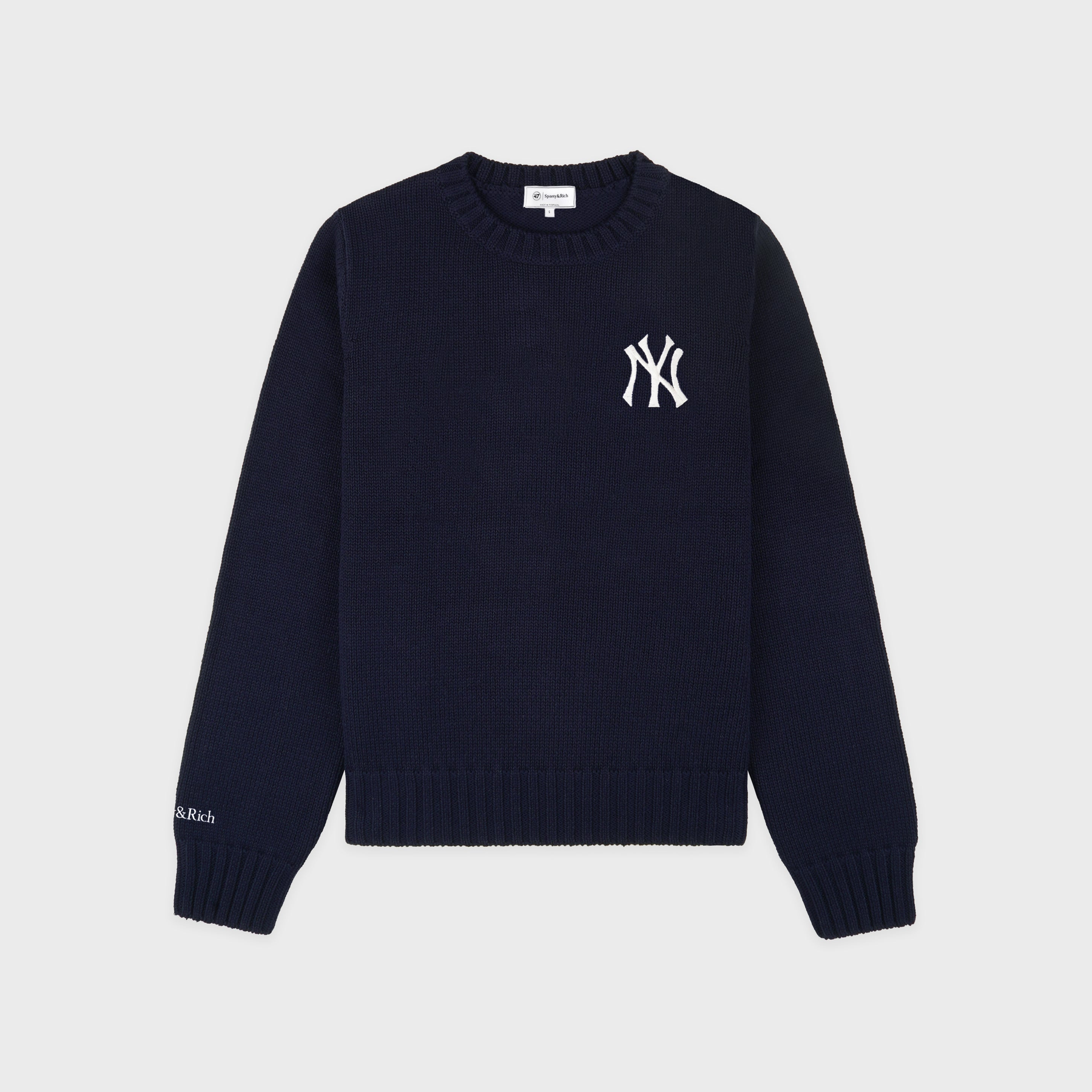 Heritage Yankees Serif Knitted Sweater - Navy/Ecru