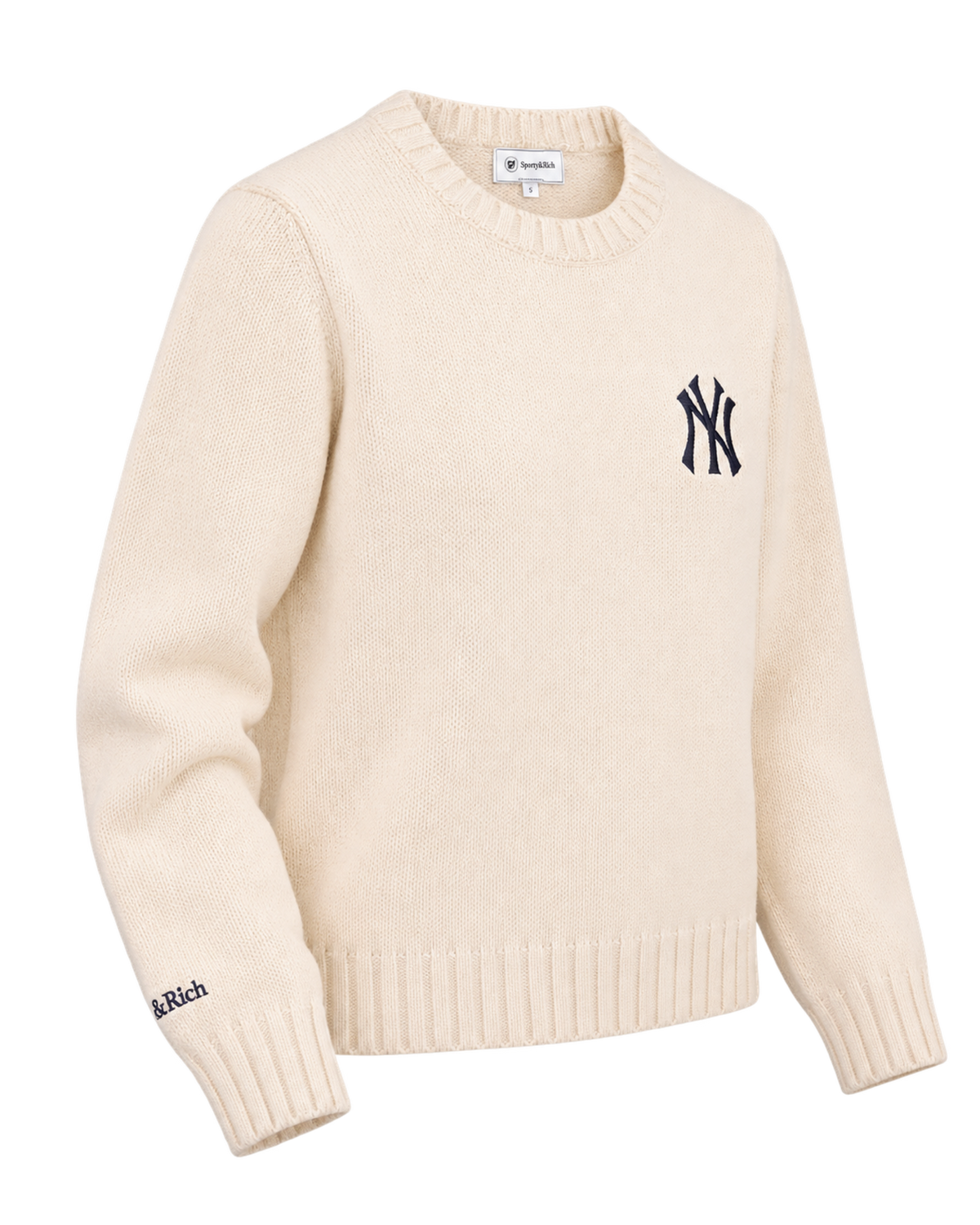 Heritage Yankees Serif Knitted Sweater - Ecru/Navy