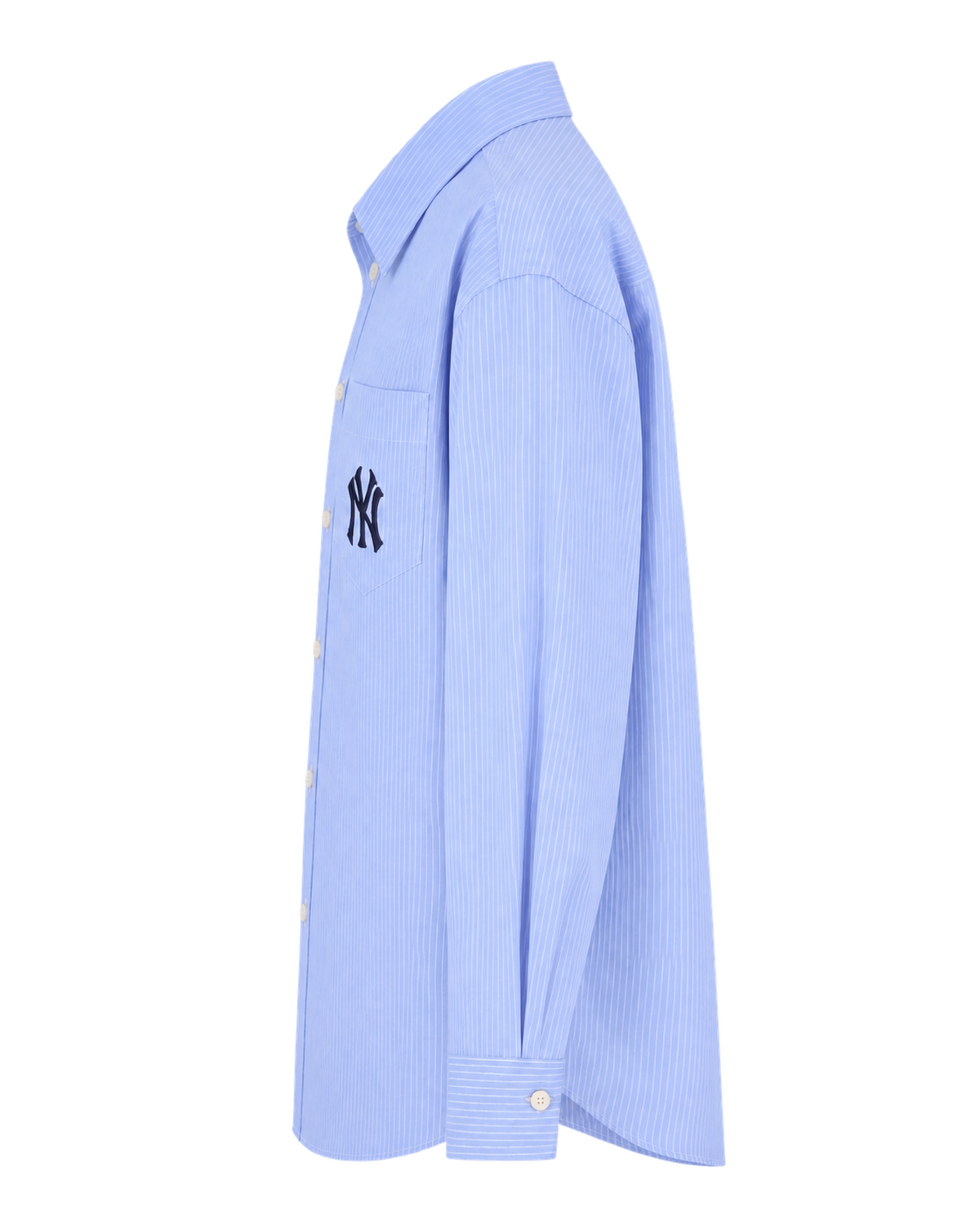 Heritage Yankees Serif Oversized Shirt - Blue Stripe/Navy