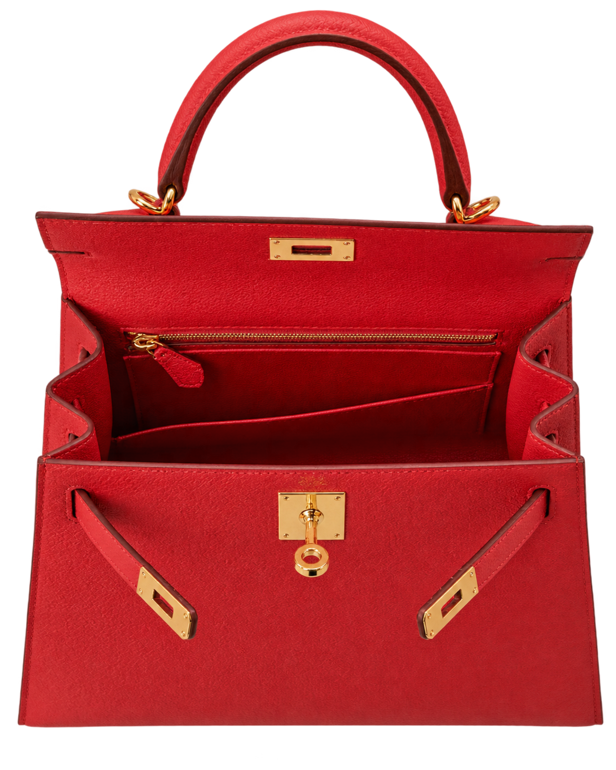 Hermes Kelly 25 Rouge Radieux Epsom GHW