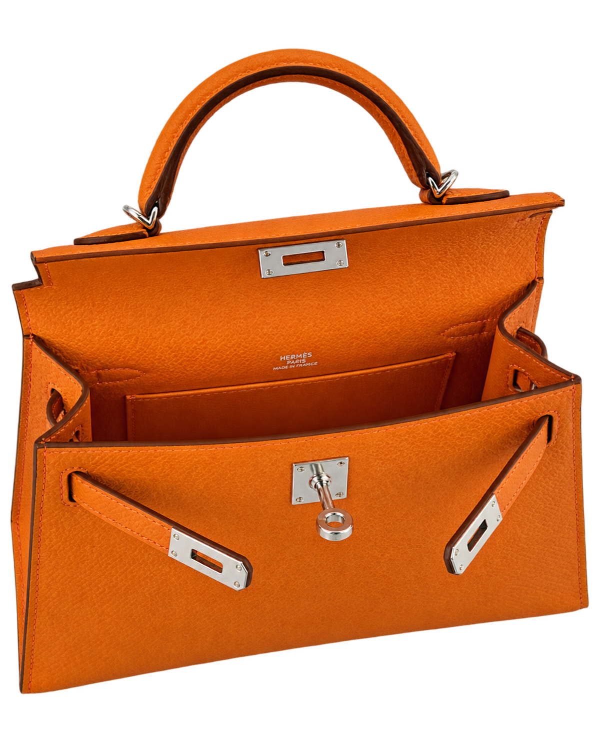 Hermes Kelly Mini Orange Epsom PHW